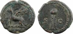 Domitien à Antonin le Pieux, émission anonyme, quadrans au griffon et à l'autel, Rome, 81-161 A/anépigraphe Griffon à gauche posé sur ses quatre jambes R/S - C Tripode TTB ,R Bronze ,15,0 mm ,2,43 g ,