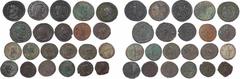 Lyon et Gaule, antoniniens, aurelianus, et follis, de Probus à Magnus Maximus, lot de 22 exemplaires A/IMP C PROBVS P F AVG Buste radié à droite, drapé et cuirassé, vu de trois quarts en avant R/MARS 