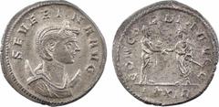 Roman imperial coins Séverine, aurelianus, Rome, 275 A/SEVERI - NA AVG Buste diadémé et drapé à droite, posé sur un croissant, vu de trois quarts en avant R/CONCORDIAE AVGG/ (gamma ?) XXI R Aurélien e