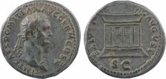 Roman imperial coins Domitien, as, Rome, 84 A/IMP CAES DOMITIAN AVG GERM COS X Tête laurée à droite, avec l'égide sur l'épaule gauche R/SALVTI/ AVGVST/ S/ C Autel vu de face Bronze 26,6 mm 11,13 g 7 h