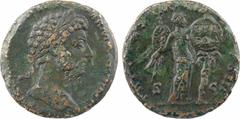 Roman imperial coins Marc Aurèle, sesterce, Rome, 166 A/M AVREL ANTONINVS AVG ARM PARTH MAX Tête laurée à droite R/TR POT XX IMP IIII COS III/ S/ C La Victoire debout de face, regardant à droite, tena