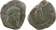 Roman imperial coins Postume, double sesterce, Trèves A/IMP C M CASS LAT POSTVMVS P F AVG Buste radié à droite, drapé et cuirassé, vu de trois quarts en avant R/IOV[I PROPVG]NATO Jupiter à gauche, reg