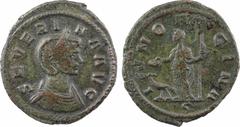 Roman imperial coins Séverine, as, Rome, 275 A/SEVERINA AVG Buste diadémé et drapé à droite R/IVNO REGINA/ S Junon voilée et drapée, debout à gauche, tenant une patère et un sceptre ; à ses pieds, à g