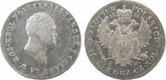 World coins Europe Pologne, Alexandre Ier, 5 zlotych, 1816 Varsovie A/* ALEXANDER I CESARZ SA. W. ROS. KROL POLSKI Buste tête nue à droite d'Alexandre Ier R/5 ZLOTYCH - POLSKICH// 17 211/625 Z GRZ. CZ