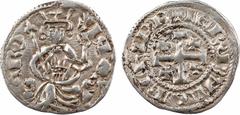 World coins : Asia Chypre (Royaume de), Jacques Ier, demi-gros, s.d. (1382-1398) A/+ IAQV - E RO Le Roi assis de face sur son trône à deux têtes de lion et tenant le sceptre et un globe crucigère R/+ 