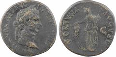 Roman imperial coins Nerva, sesterce, Rome, 97 A/IMP NERVA CAES AVG P M TR P COS III P P Tête laurée à droite R/FORTVNA AVGVST/ S/ C La Fortune debout à gauche, tenant un gouvernail et une corne d'abo