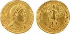 Roman imperial coins Valens, solidus, Constantinople, 367-369 A/D N VALENS - P F AVG Buste diadémé à droite, drapé et cuirassé, vu de trois quarts en avant R/RESTITVTOR REIPVBLICAE/ * CONS (couronne) 