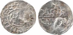 Carolingian coins Raoul, denier, s.d. Paris A/+ GRATIA DI REX Monogramme de Raoul En quatre lignes : + / PARISI/ CIVITA/ + Argent 19,6 mm 1,29 g 5 h TB, RR D.774 (36 ex.), MG.1582 P.337 Coup dans le c