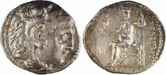 Greek coins Syrie, Séleucos Ier Nikator, tétradrachme, 312-280 av. J.-C Syrie, Séleucos Ier Nikator, tétradrachme, 312-280 av. J.-C A/Anépigraphe Tête imberbe d'Héraclès à droite, coiffée de la peau d