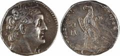 Greek coins Égypte, Ptolémée II, tétradrachme, Sidon, 254-253 av. J.-C Égypte, Ptolémée II, tétradrachme, Sidon, 254-253 av. J.-C A/Anépigraphe Tête diadémée à droite, la peau de lion nouée sous le me