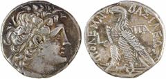 Greek coins Égypte, Ptolémée IX Soter et Cléopâtre III, tétradrachme, Alexandrie, RY 9 (109-108 av. J.-C) Égypte, Ptolémée IX Soter et Cléopâtre III, tétradrachme, Alexandrie, RY 9 (109-108 av. J.-C) 