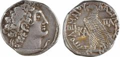 Greek coins Égypte, Ptolémée X Alexandre et Cléopâtre Bérénice, tétradrachme, Alexandrie, RY 21 = 94-93 av. J.-C Égypte, Ptolémée X Alexandre et Cléopâtre Bérénice, tétradrachme, Alexandrie, RY 21 = 9