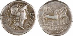 Roman republican coins Manlia, denier, Rome, 82 av. J.-C Manlia, denier, Rome, 82 av. J.-C A/L MANLI PRO Q Tête casquée de Rome à droite R/A l'exergue, L SVLLA IM Argent 16,8 mm 4,03 g 5 h L. Corneliu