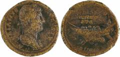 Roman imperial coins Hadrien, sesterce, Rome, 132-134 Hadrien, sesterce, Rome, 132-134 A/HADRIANVS AVGVSTVS Buste drapé et lauré à droite R/FELI-CITATI/ AV-GVSTI/ S/ C/ COS III P P Bronze 32,0 mm 22,9
