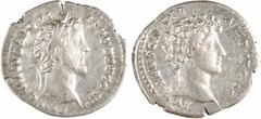 Roman imperial coins Antonin le Pieux et Marc Aurèle César, denier, Rome, 140 Antonin le Pieux et Marc Aurèle César, denier, Rome, 140 A/ANTONINVS AVG PI - VS P P TR P COS III Tête laurée à droite R/A