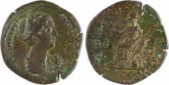 Roman imperial coins Faustine Jeune, sesterce, Rome, 154-156 Faustine Jeune, sesterce, Rome, 154-156 A/FAVSTINA AVG - PII AVG FIL Buste diadémé et drapé à droite, vu de trois quarts en avant R/CONCOR 