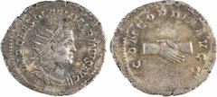 Roman imperial coins Balbin, antoninien, Rome, 238 Balbin, antoninien, Rome, 238 A/IMP CAES D CAEL BALBINVS AVG Buste radié à droite, drapé et cuirassé, vu de trois quarts en avant R/CONCORDIA AVGG Bi