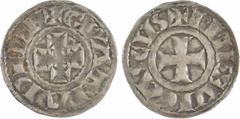 Feudal coins Limoges (vicomté de), denier au nom d'Eudes, Limoges Limoges (vicomté de), denier au nom d'Eudes, Limoges A/+ GRATIA D-I IE Dans le champ, D entre quatre croisettes R/+ LIM+VICAS CVS Arge