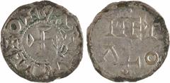 Feudal coins Poitou (comté de), au type de Charles le Simple, denier immobilisé, Melle, s.d. (XI-XIIe s.) Poitou (comté de), au type de Charles le Simple, denier immobilisé, Melle, s.d. (XI-XIIe s.) A