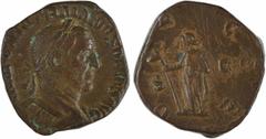 Roman imperial coins Trajan Dèce, sesterce, Rome, 249-251 A/IMP C M Q TRAIANVS DECIVS AVG Buste lauré à droite, drapé et cuirassé, vu de trois quarts en arrière R/D-ACIA/ S/ C La Dacie debout à gauche