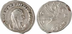 Roman imperial coins Mariniane, antoninien, Rome, 254 A/DIVAE MARINIANAE Buste voilé et drapé à droite, posé sur un croissant R/C-ONSECRATIO Paon volant à droite, enlevant Mariniane dans le ciel TTB, 