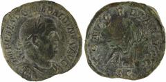 Roman imperial coins Balbin, sesterce, Rome, 238 A/IMP CAES D CAEL BALBINVS AVG Buste lauré à droite, drapé et cuirassé, vu de trois quarts en avant R/CONCORDIA AVGG / SC La Concorde assise à gauche, 