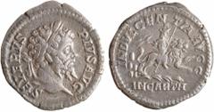 Roman imperial coins / Monnaies de l'Empire romain Septime Sévère, denier, Rome, 201-210 A/SEVERVS PIVS AVG Tête laurée à droite R/INDVLGENTIA AVGG/ IN CARTH La déesse Caelestis assise sur un lion, co