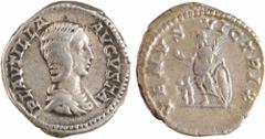 Roman imperial coins / Monnaies de l'Empire romain Plautille, denier, Rome, 202-205 A/PLAVTILLA AVGVSTA Buste drapé à droite R/VENVS VICTRIX Vénus à demi-nue, debout à gauche, tenant une pomme et une 