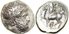 Kingdom of Macedon. Philip II, 359-336 BC. AR Tetradrachm (14.40 g) minted at Pella, 359-334 BC. AEF Kingdom of Macedon. Philip II, 359-336 BC. AR Tetradrachm (14.40 g) minted at Pella, 359-334 BC. La