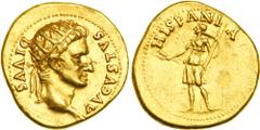 The Civil Wars, AD 68-69. Gold Aureus (7.2g) probably struck at Tarraco, AD 68. Minted at Tarraco, AD 68. DIVVS AVGVSTVS. Radiate head right of the deified Augustus, his features resembling those of G