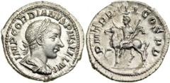 A 6-piece lot of Choice Quality Silver coins of Gordian III. Consists of: Gordian III, AD 238-244. AR Denarius, minted at Rome, AD 240. Laureate, draped and cuirassed Gordian bust right. Reverse: Gord