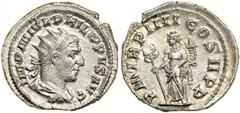 A 5-piece group Choice Quality Silver Antoninianii of Philip I. Consists of: AR Antoninianus minted at Rome, AD 246. Radiate, draped and cuirassed bust right. Reverse: Felicitas standing ¾ left, head 