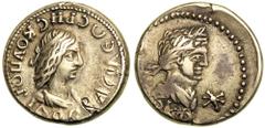 Bosporan Kingdom. Rheskuporis II, with Severus Alexander. AD 211-226. Electrum Stater. Minted B.E. 522 (A.D. 225/6) . Diademed and draped bust of Rheskuporis II right. Reverse: Laureate and draped bus
