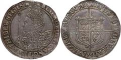 Great Britain. Crown, 1601. S.2582; Dav-3757. Elizabeth I, 1558-1603. Mint mark, 1. Seventh issue, 1601-1602. Obverse portrait of Queen left, wearing small crown, holding orb and sceptre. Reverse; Cro