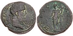 Pertinax. AE 29 mm (12.29 g), AD 193 About VF. Prusa ad Olympum in Bithynia. AVT K EBIOC [EPTI]NA CEB, laureate head of Pertinax right. Reverse: VC-, Tyche standing facing, head left, holding rudder a
