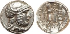 Seleukid Kingdom. Seleukos I Nikator. Silver Tetradrachm (16.89 g), 312-281 BC. Susa, ca. 303/2 BC. Head of hero right (assimilating Seleukos I, Alexander the Great and Dionysos), wearing helmet cover