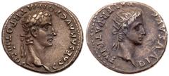 Ancient Coins Gaius 'Caligula,' Silver Denarius (3.31g). AD 37-41. Rome or Lugdunum, AD 40. C CAESAR AVG GERM PON M TR POT III COS III, laureate head of Caligula right. Reverse: DIVVS AVG PATER PATRIA