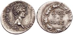 Ancient Coins Claudius. Fourrée Denarius (2.81 g), AD 41-54. Roman-British imitation. Copying Rome, ca. AD 46/7. TI CLAVD CAESAR AVG P M TR P VI IMP XI, laureate head of Claudius right. rev. S P Q R/P