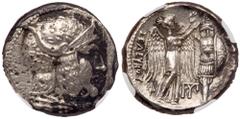 Seleukid Kingdom. Seleukos I Nikator. Silver Tetradrachm (16.44 g), 312-281 BC. Susa, ca. 305/4-294 BC. Head of hero (Alexander or Seleukos?) right, wearing helmet covered with panther's skin and ador