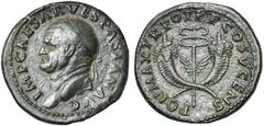 Collection de monnaies romaines - Collection of Roman Coins VESPASIEN (69-79), AE dupondius, 74, Commagène. D/ IMP CAESAR VESPASIAN AVG T. l. à g. R/ PON· MAX· TR· POT· P·P· COS V· CENS· Deux cornes d