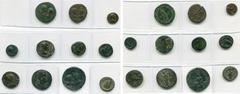 Monnaies provinciales romaines - Roman Provincial Coins lot de 11 bronzes: Mésie, Marcianopolis, Macrin et Diaduménien, B. affrontés/Hermès; Tomis, Philippe II César, B. affrontés du prince et de Sara