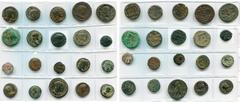 Monnaies provinciales romaines - Roman Provincial Coins SYRIE - JUDEE - ARABIE, lot de 20 bronzes: Emisa, Julia Domna, R/ Autel du temple d'Elagabal; Hieropolis, Antonin le Pieux, R/ Légende; Caracall