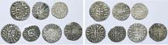 Moyen Age - Middle Ages FRANCE, lot de 7 p.: Anjou, denier au type immobilisé de Foulques, 11e-12e s. (2); Charles d'Anjou, denier au titre comtal, 1246-1266; Maine, denier au type immobilisé d'Herber