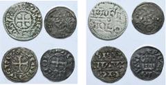 Moyen Age - Middle Ages FRANCE, POITOU, Comté, lot de 4 p.: denier et obole au type immobilisé de Charles le Simple, 11e-12e s.; Richard Coeur de Lion (1189-1199), denier; Alphonse de France (1241-127