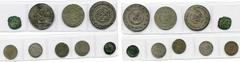 OTTOMAN EMPIRE, lot of 9 pcs.: Sulayman II, manghir Saray 1100 (rare); Mahmud II, kurush 1223/21 & 22; 5 kurush 1223/23; 20 para 1223/29; 3 kurush 1223/27; 6 kurush 1223/28: Abdul Mejid, 20 para 1255/