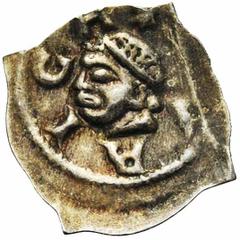 Medieval Coins SUISSE, ZURICH, AR Pfennig uniface, milieu du 13e s. Droit : * ZVRICH Tête de saint Félix à gauche. Ref.: Hürlimann, 40; Slg. Wüthrich -. 0,38g. Rare. Légèrement décentré. Belle patine.