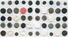 BYZANTIUM lot de 20 p.: Nicéphore Ier, follis, Syracuse; Léon V, follis, Constantinople (2); Michel II, follis, Syracuse (2); Théophile, follis, atelier provincial (3), Basile Ier, follis, atelier pro