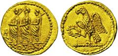 Greek and Celtic Coins SARMATIE, Coson, roi des Scythes , AV statère, vers 30 av. J.-C. Olbia. Droit : Un consul romain s'avançant à gauche, entouré de deux licteurs (type du denier de Brutus, Cr. 433