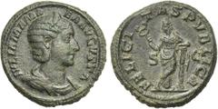 ROMAN COINS COLLECTION : Pertinax - Maximus JULIA MAMAEA (†235), mère de Sévère Alexandre, AE as, 228, Rome. D/ IVLIA MA-MAEA AVG B. diad., dr. à d. R/ FELICITAS PVBLICA Felicitas deb. de f., t. à g.,