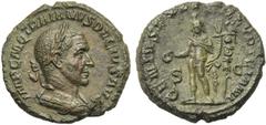 ROMAN COINS COLLECTION : Gordien Ier - Allectus TRAJAN DECE (249-251), AE as, Rome. D/ IMP C M Q TRAIANVS DECIVS AVG B. l., dr., cuir. à d. R/ GENIVS EXERC ILLVRICIANI/ S-C Genius coiffé du polos, deb